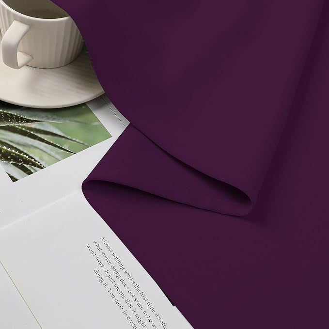 CUCRAF Purple Blackout Curtains 96 inch Length 2 Panels Set, Room Darkening - Image 10