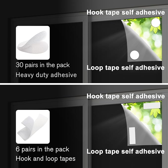 Blackout Curtains 100% Blackout Blinds Window Cover Portable Shades 118x57” | - Image 6