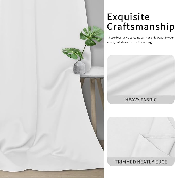 Easy-Going Thermal Grommet Curtains, 2 Panels 46x63 in, Noise Reduction - Image 5