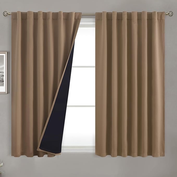 BGment 100% Room Darkening Thermal Insulated Blackout Curtains 54 Inches Long by BGment