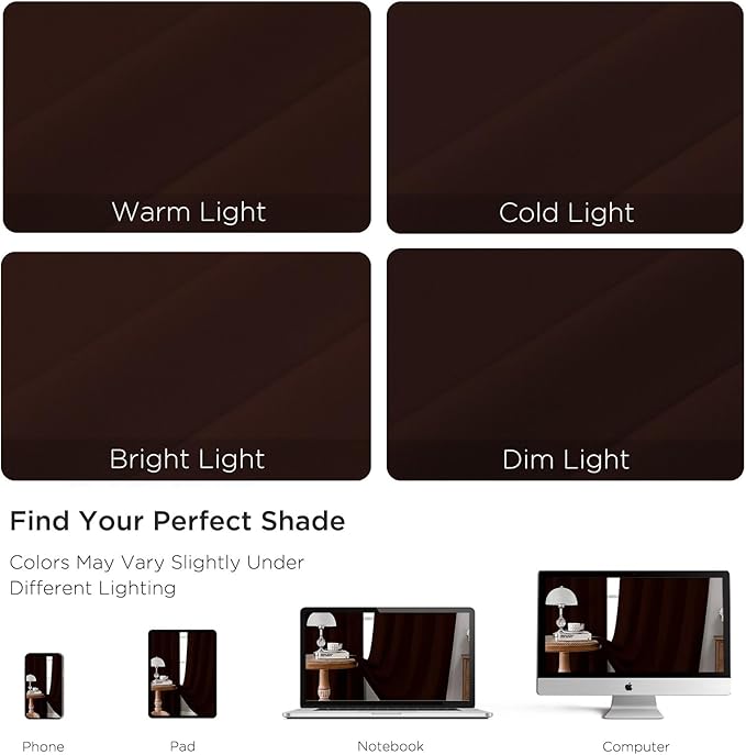 CUCRAF Blackout Curtains 96 inch Length 2 Panels Set, Rod Pocket Room Darkening - Image 4