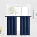 RYB HOME Cafe Blackout Curtains 30 inch Length, Short Window Curtain Tiers | by RYBHOME
