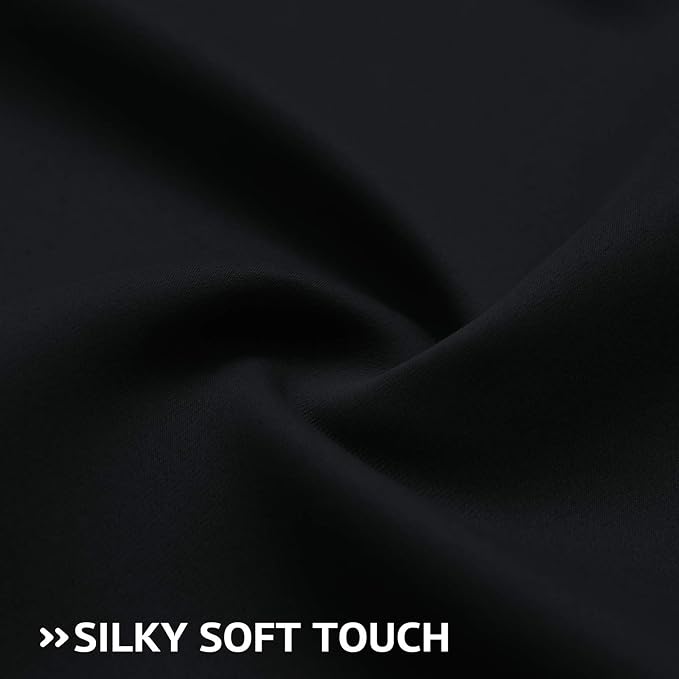COSVIYA Grommet Blackout Room Darkening Black Curtains 72 inch Length | Thick - Image 6