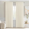 MIULEE Birch Back Tab Blackout Curtains 52x72 Inches Long 2 Panels Set | Rod by MIULEE