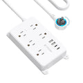 TROND 360° Rotating Plug Power Strip, 10ft Extension Cord, 5 Widely-Spaced by TRONDOfficial