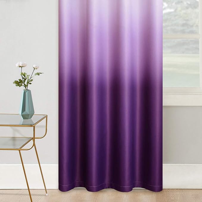 COSVIYA Grommet Ombre Room Darkening Curtains 84 inch Length 2 Panels, Gradient - Image 5