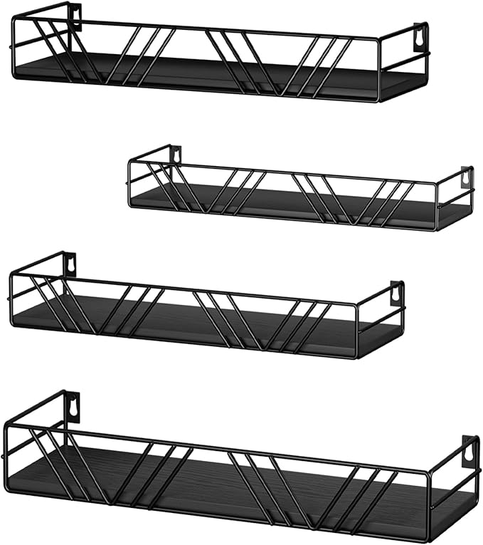 Amaoot Floating Shelves for Wall Set of 4, Wall Shelf Wood Floating Shelf | by Amoot