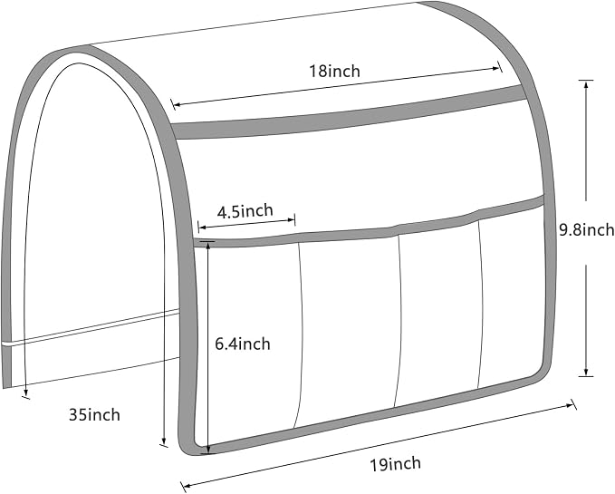 Non-slip Couch Organizer Armchair Caddy, Oxford TV Remote Control Holder - Image 7