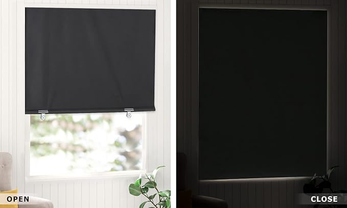 LazBlinds 100% Blackout Door Curtain, 1 Panel | No tools No Drill Cordless - Image 7