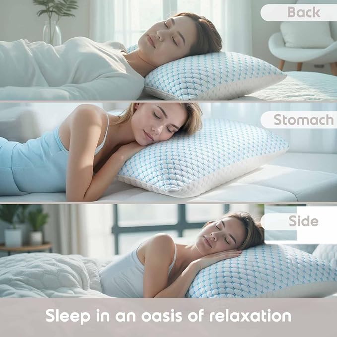 Nestl Cooling Body Pillow for Sleeping 1 Pack, Luxury Shredded Memory Foam Body - Image 5