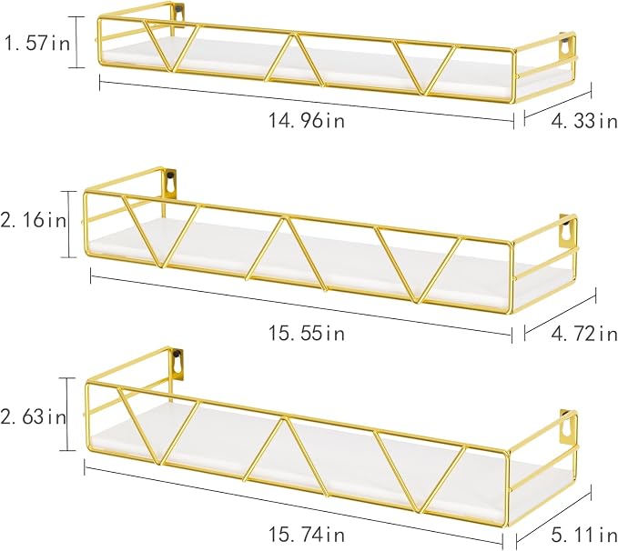 Floating Shelves Set of 3, Wood Wall Shelf, Farmhouse Shelf - Image 3