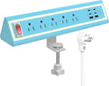 Desk Clamp Power Strip with Nightlight, 40W Fast Charging, 6FT Extension Cord by NYYTGE