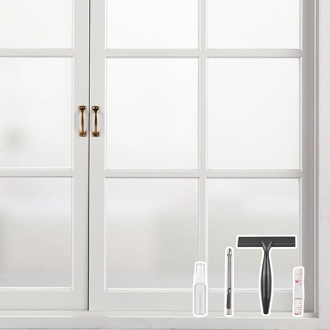 Kromapolis Frosted Glass Window Film Day & Night Privacy, 29.5″ x 157.4″ | by Kromapolis