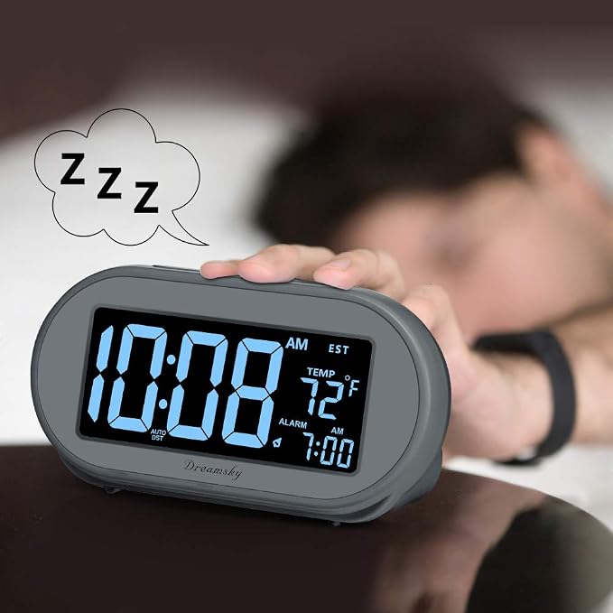 DreamSky Alarm Clocks for Bedrooms, Auto Set Digital Clock - Image 5