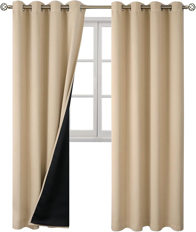 BGment 100% Blackout Curtains 108 Inch Long 2 Panles Set, Thermal Insulated - Image 8