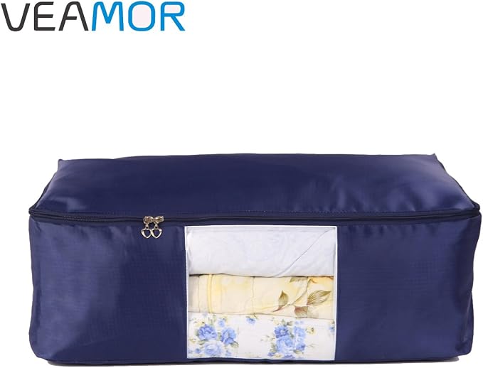 Comforter Storage Bags Pack of 2, Pillow Beddings/Blanket Clothes Organizer - Image 2