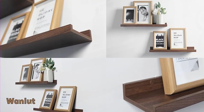 Walnut Floating Shelves for Wall Decor, 40 in Shelf - Image 4