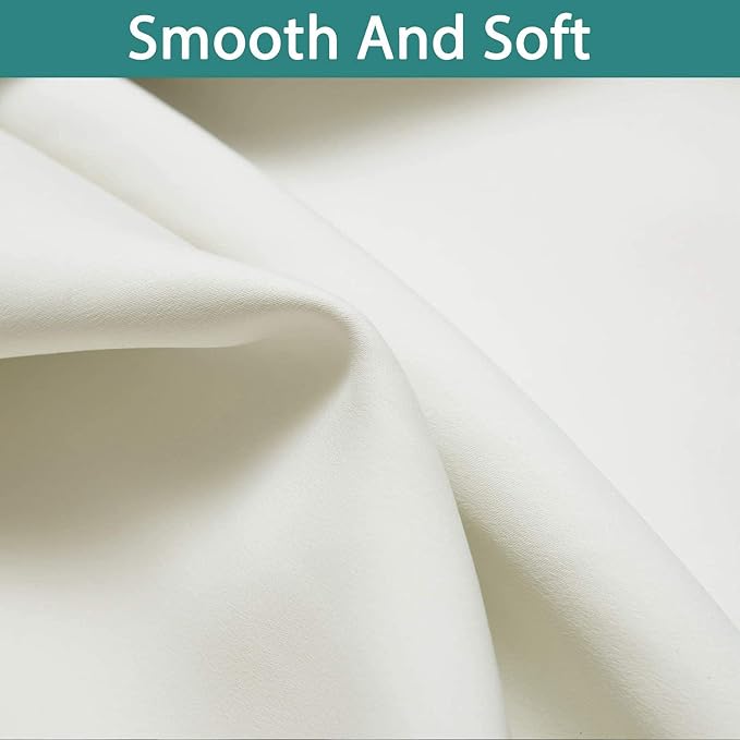 Yakamok Cream 100% Blackout Patio Door Curtain Panels W70 x L84, 1 Panel | - Image 7