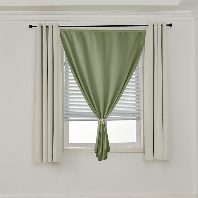AJAZZ 100% Blackout Stick Curtain Portable Black Out Curtains Adhesive Curtains - Image 7