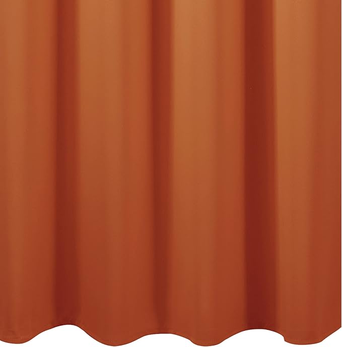 Orange Blackout Curtains 52 x 63 Inch Length/Set of 2 Curtain Panels/Thermal - Image 9