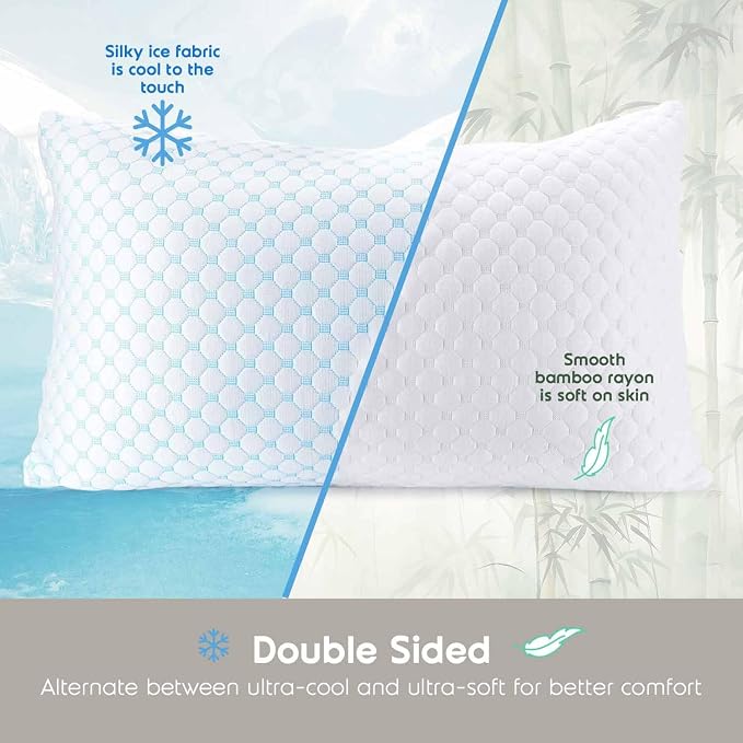 Nestl Cooling Body Pillow for Sleeping 1 Pack, Luxury Shredded Memory Foam Body - Image 4