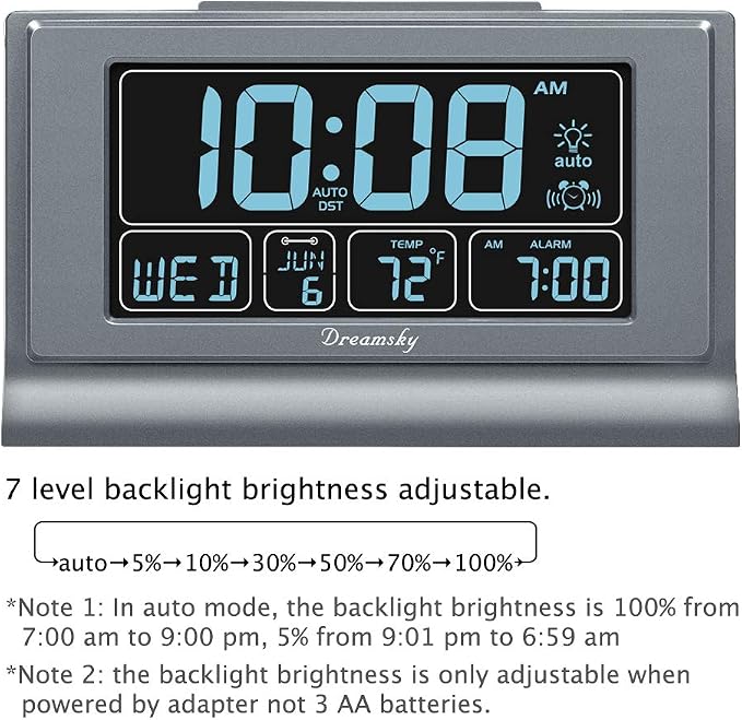 DreamSky Alarm Clocks for Bedrooms - Image 2