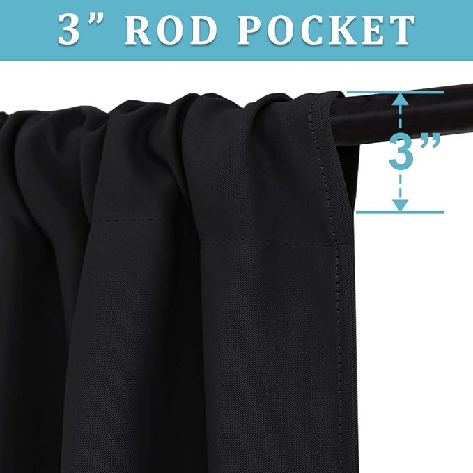 RYB HOME Blackout Curtains for Bedroom Living Room Nursery 72 inches Long | - Image 4
