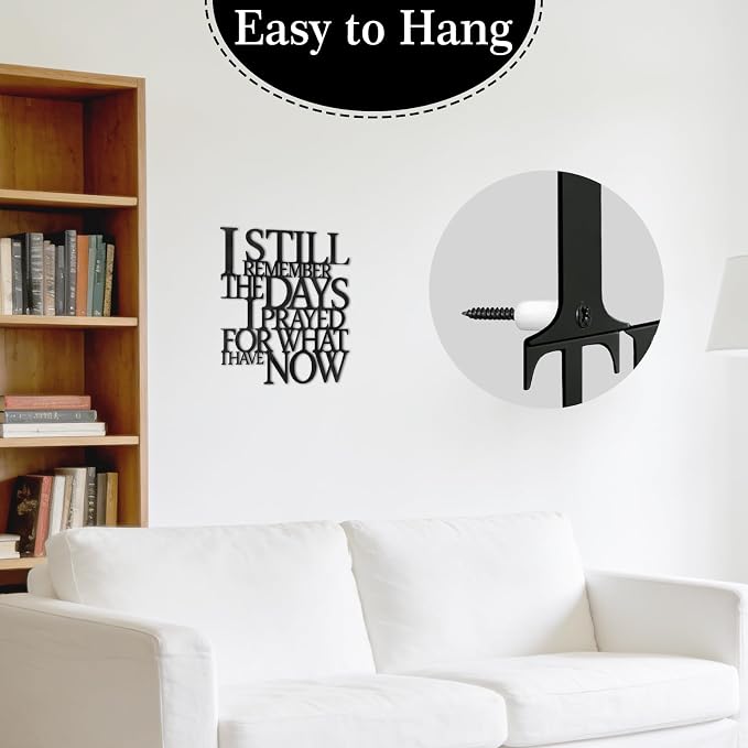 Motivational Black Metal Wall Art Home Office Decor Inspirational Living Room - Image 8