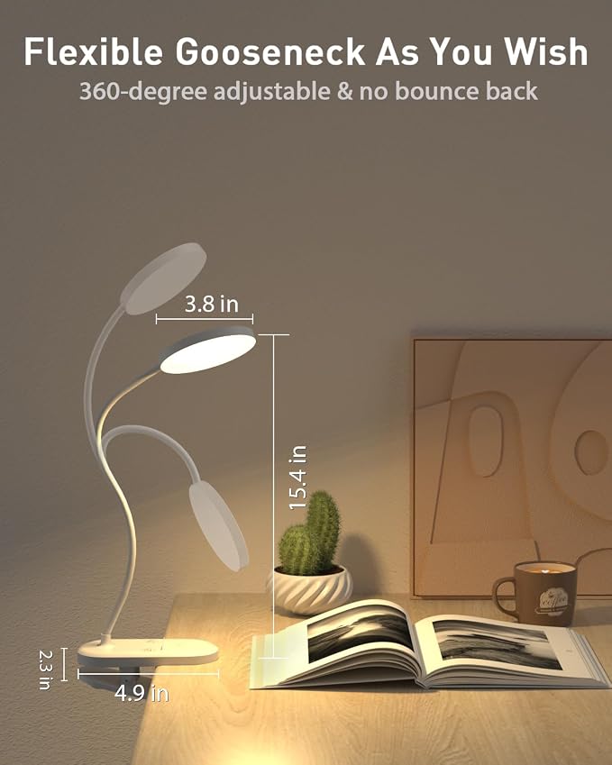Red Book Light, Rechargeable Clip On 625nm LED Light - Image 5