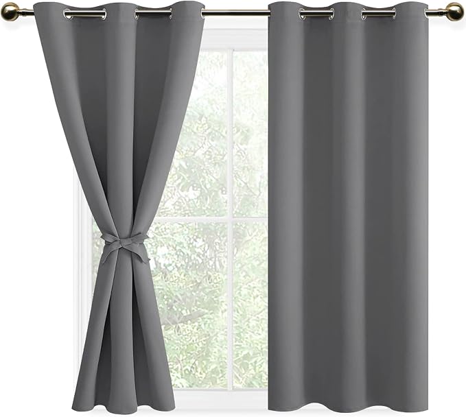 DWCN Grey Blackout Curtains 42x54 Inches - Image 8