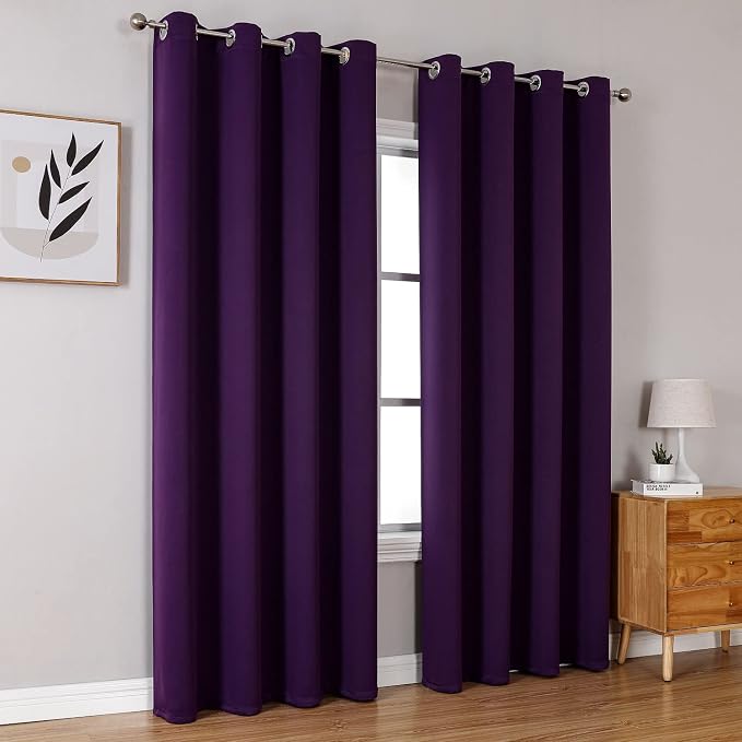 ChrisDowa Blackout Curtains for Bedroom and Living Room 120 Inches Long | 2 - Image 6