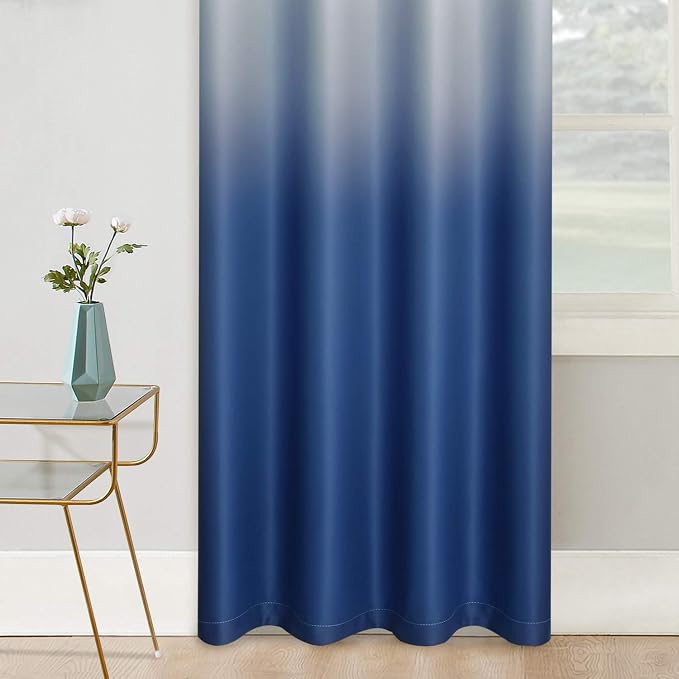 COSVIYA Grommet Ombre Room Darkening Curtains 72 inch Length 2 Panels, Gradient - Image 5