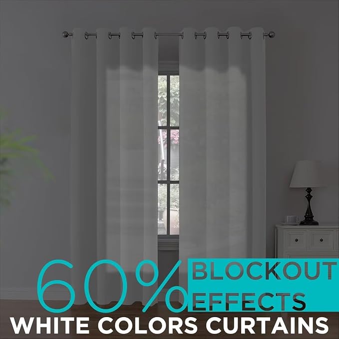 Joydeco Curtains 84 Inches Long 2 Panels Set, Thermal Insulated Long Curtains& - Image 9