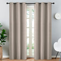 Yakamok Blackout Curtains 38x90 inch Natural Thermal Drapes-Bedroom | 2 panels by Yakamok