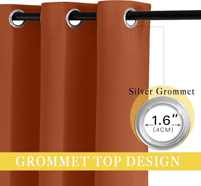 NICETOWN Room Divider Curtain 84 inch Length, Grommet Privacy & Noise Reducing - Image 3