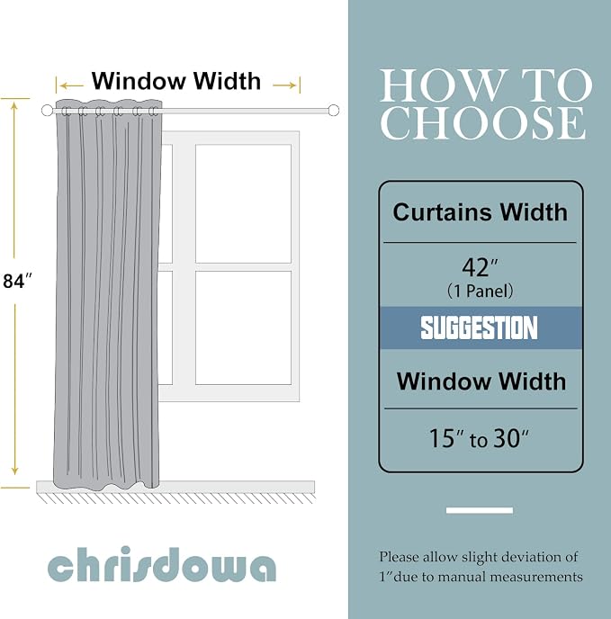 ChrisDowa Blackout Curtains for Bedroom 84 Inch Length Door Drapes, 1 Panel | - Image 5