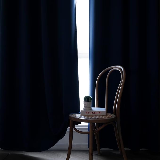 IGEMAEVE Blackout Curtains for Bedroom Grommet Navy Blue Custom | Bedroom | - Image 6