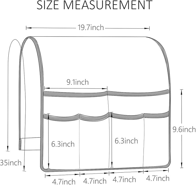 Sofa Armrest Organizer Non-Slip Arm Chair Hanging Caddy Remote Control Holder - Image 3