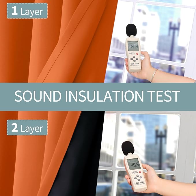 BGment Thermal Insulated 100% Blackout Curtains 90 Inch Length 2 Panels - Image 7