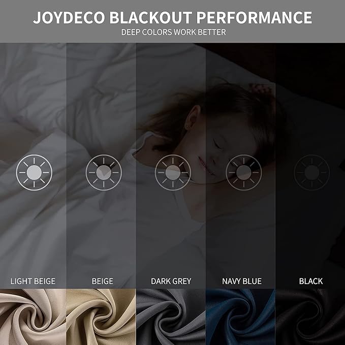 Joydeco Blackout Curtains 108 Inch Length 2 Panels Set, Thermal Insulated Long - Image 7