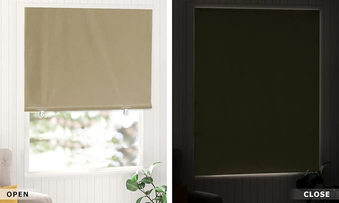LazBlinds 100% Blackout Door Curtain, 1 Panel | No tools No Drill Cordless - Image 7