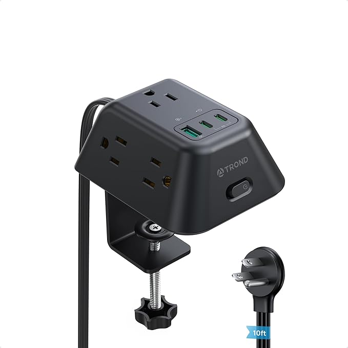 TROND Desk Clamp Power Strip, Surge Protector by TRONDOfficial