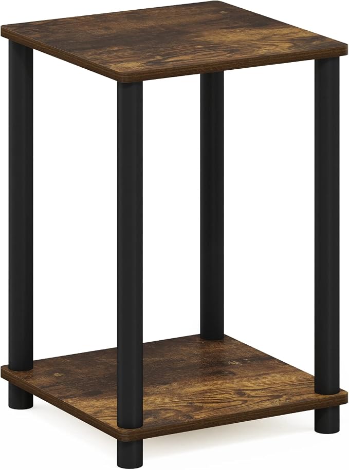 Furinno Turn-N-Tube Night Stand, 2-Tier Open Shelf Design Nightstand, Toolless - Image 6