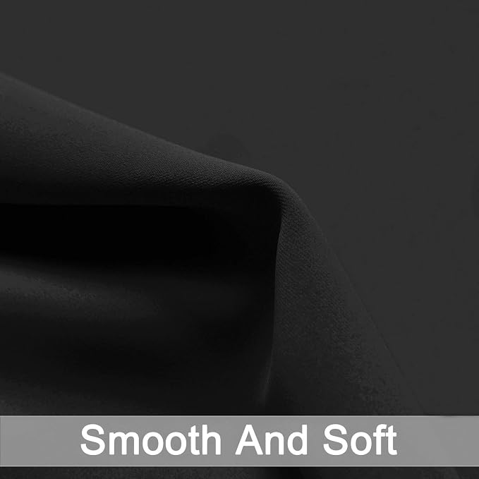 Yakamok Blackout Curtains 38x54 inch Black Thermal Drapes-Bedroom | 2 panels - Image 4