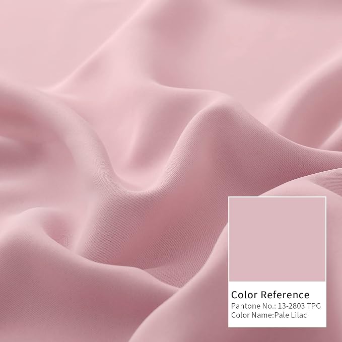 BGment Baby Pink 100% Blackout Curtains - Image 8
