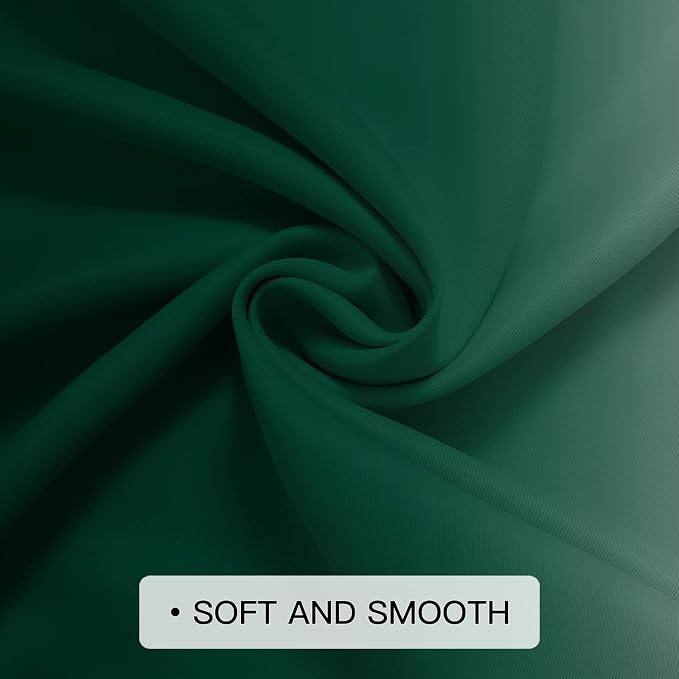 COSVIYA Curtains & Drapes Grommet Ombre Dark Green Curtains W52 x L84 Inch | - Image 5