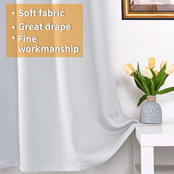 YoungsTex Short 100% Blackout Curtains 40 Inch Length - Image 4