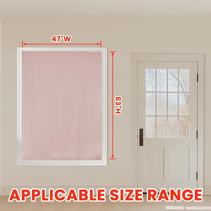 AJAZZ 100% Window Blinds Blackout Portable Black Out Curtains Adhesive Curtains - Image 7