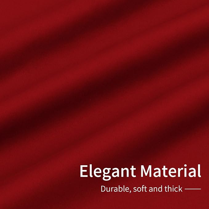 Easy-Going Thermal Grommet Blackout Curtains, 2 Panels 42x45 in | Christmas Red - Image 6