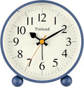 Tinload 4.5" Vintage Retro Analog Alarm Clock, Super Silent Non Ticking Small by Tinload